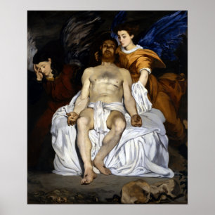 Póster Édouard Manet O Cristo do Morto com os anjos