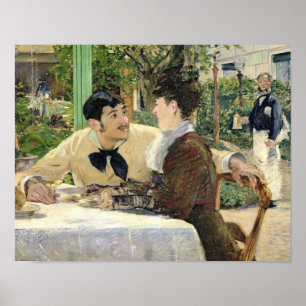 Poster Edouard Manet - O Jardim de Pere Lathuille