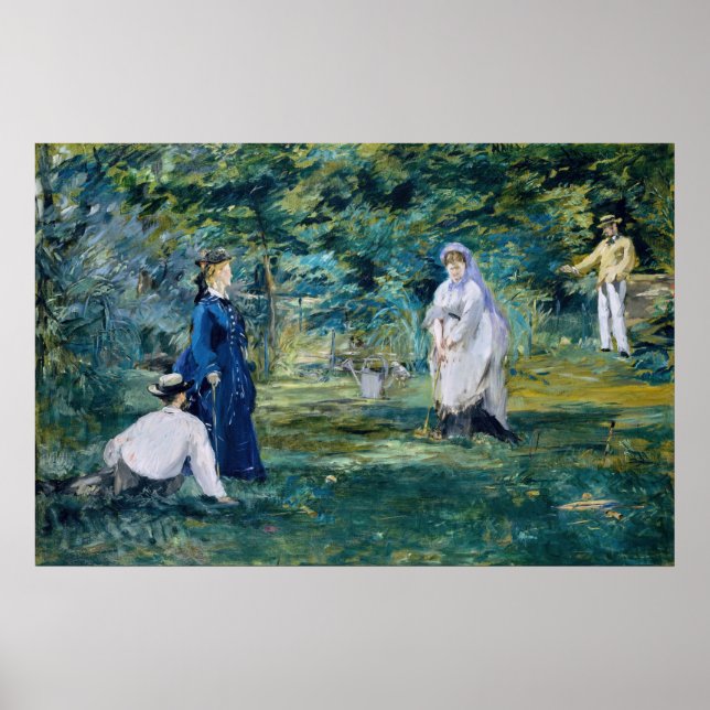 Poster Edouard Manet - Um Jogo de Croquet (Frente)