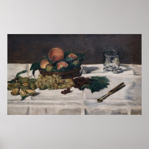 Poster Edouard Manet - Vida estática, Frutas em uma Mesa