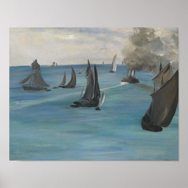 Poster Edouard Manet - Vista Marítima, Clima Calmo (Frente)