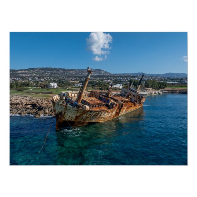 Póster Edro III naufrágio Paphos, Chipre (Frente)