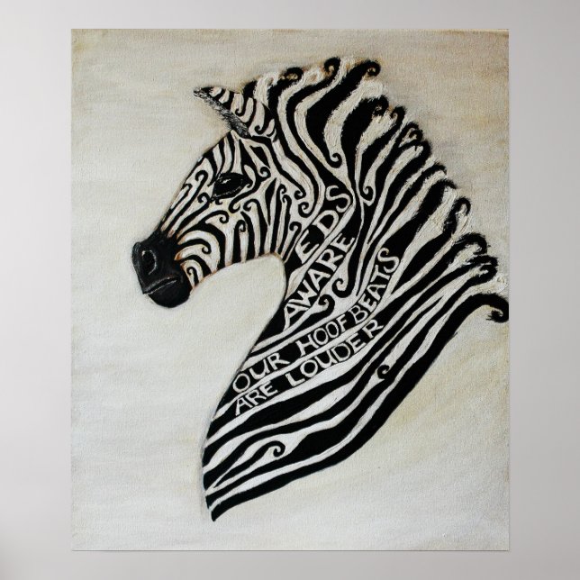 Poster EDS Zebra pelo artista Cherish Fletcher (Frente)