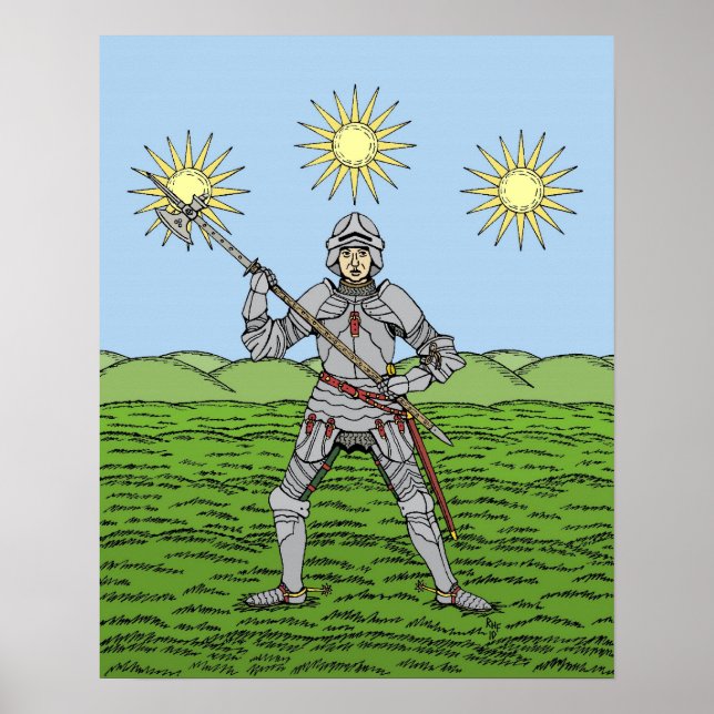 Póster Eduardo IV com armadura de placas (Frente)