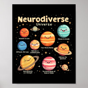 Poster Educação Autismo Sensibilização Universo Neurodive