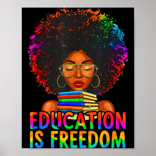 Poster Educação da História Negra É Livros de Liberdade P