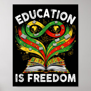 Poster Educação de História Negra É Livros de Liberdade H