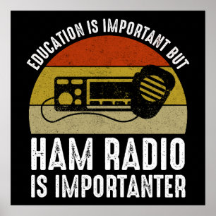Poster Educação É Importante - O Rádio Ham É Importante