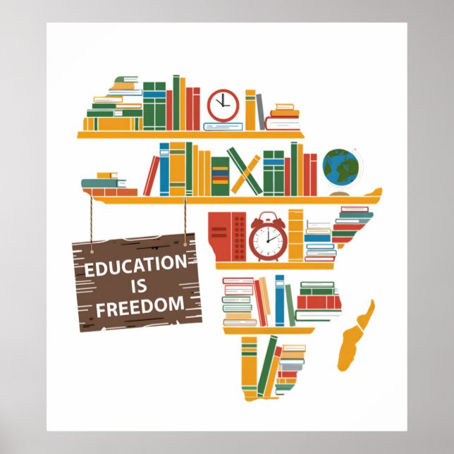 Poster Educação é liberdade (Frente)