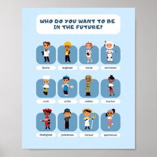 Poster Educação Escolar para Diferentes Empregos