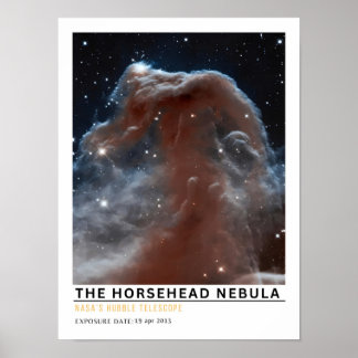 Poster Educação Espacial da Nebulosa Cabeça de Cavalo
