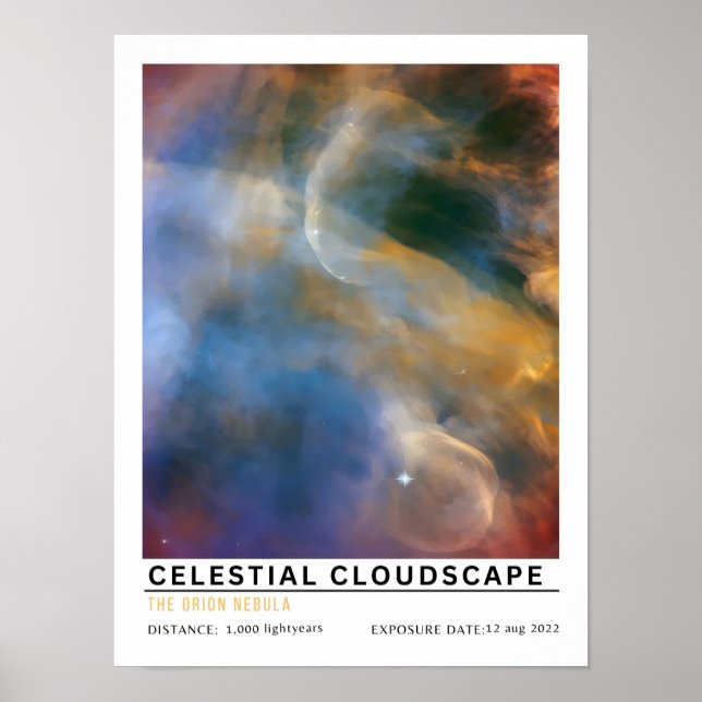 Poster Educação Espacial Paisagem Celestial (Frente)
