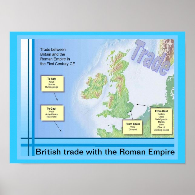 Póster Educação, História, Romanos, comércio britânico co (Frente)