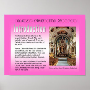 Poster Educação, Relgion, introdução católico romano