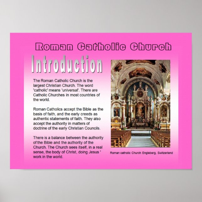 Poster Educação, religião, introdução católica romana (Frente)