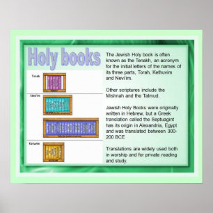 Poster Educação, religião, judaísmo, livros sagrados