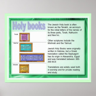 Poster Educação, Religião, Judaísmo, Livros Sagrados
