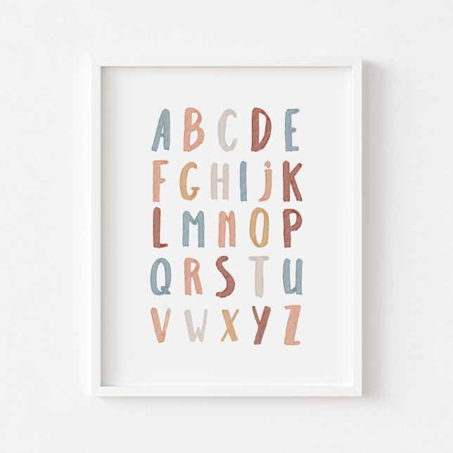 Poster educacional Boho Alphabet (Criador carregado)