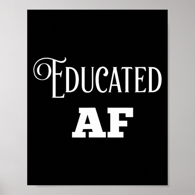 Poster Educado af presente engraçado de formatura para el (Frente)