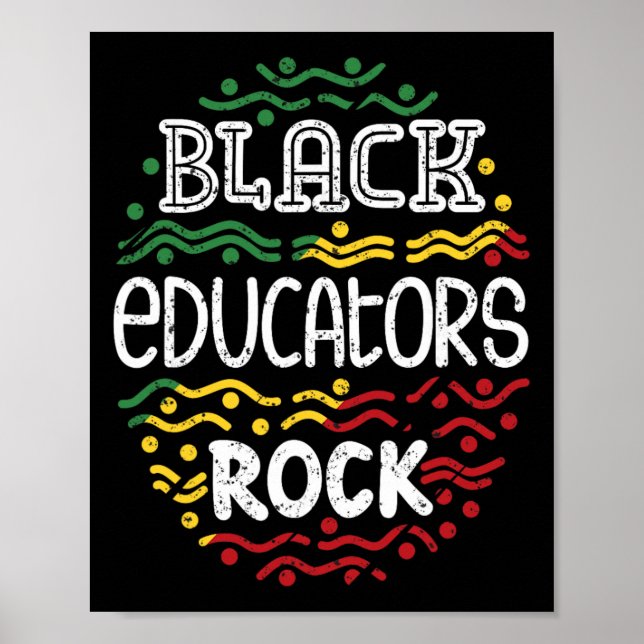 Poster Educadores Negros Rock - Mês da História Africana  (Frente)