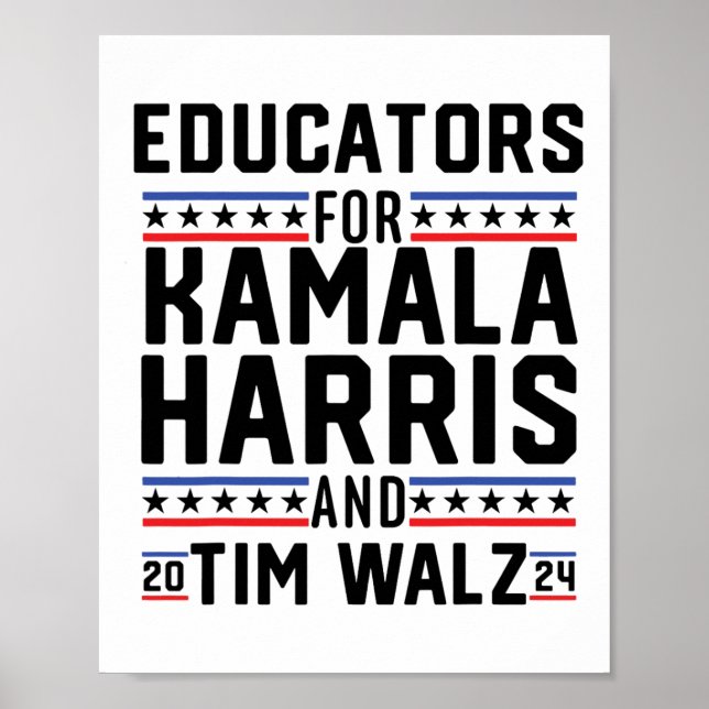 Poster Educadores Para Kamala Harris E Tim Wheimer 2024 (Frente)