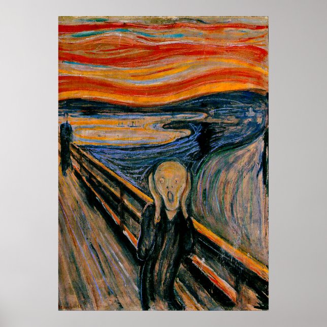 Póster Edvar Munch - O Gritar (Frente)