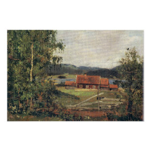 Póster Edvar Munch - paisagem. Maridalen por Oslo.