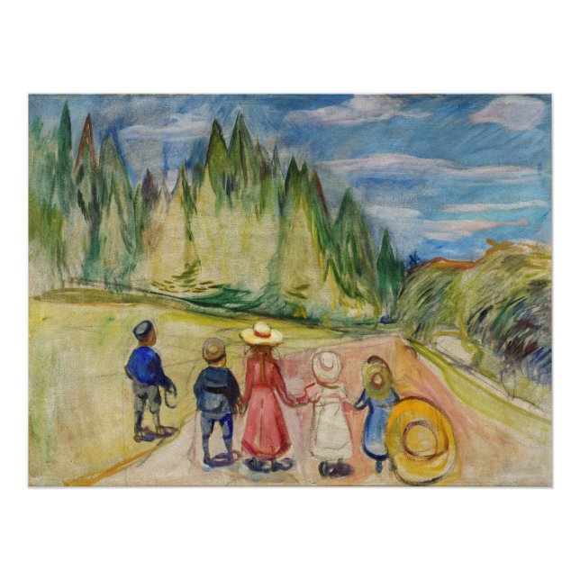 Póster Edvard Munch - A Floresta de Fairytale (Frente)