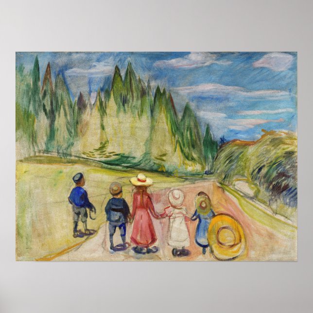 Poster Edvard Munch - A Floresta de Fairytale (Frente)