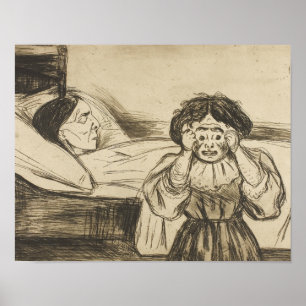 Poster Edvard Munch - A mãe Morto e seu filho