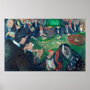 Poster Edvard Munch - A Mesa Roulette em Monte Carlo