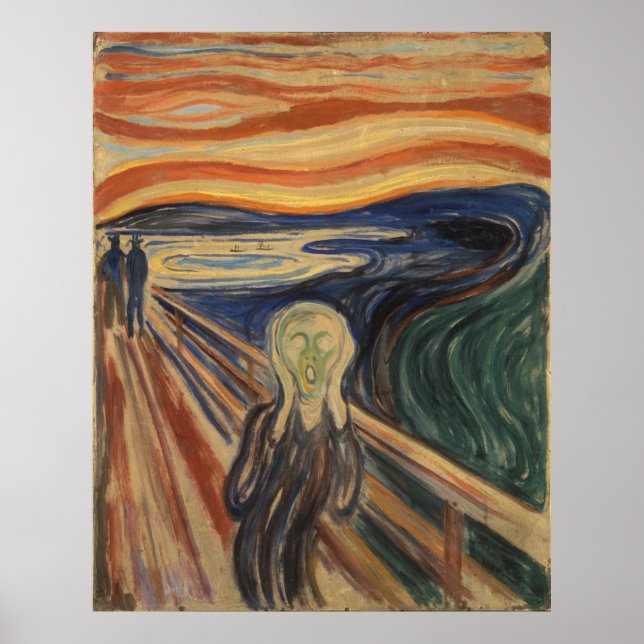Póster Edvard Munch, A Pintura Do Gritar (Frente)