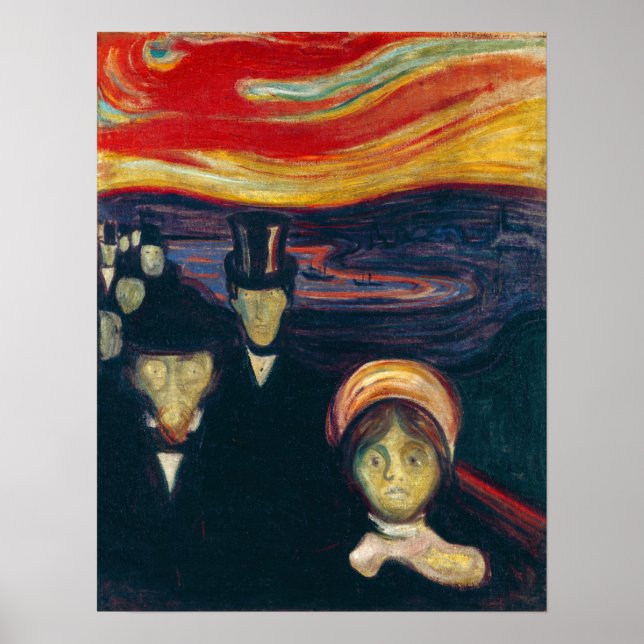 Poster Edvard Munch - Ansiedade (Frente)
