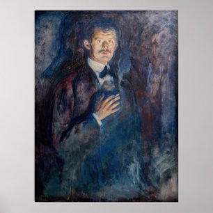Poster Edvard Munch - Autorretrato com Cigarro