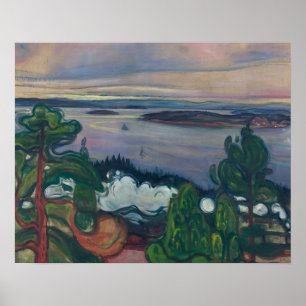 Póster Edvard Munch - Comboio Fumado