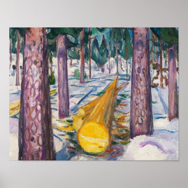 Poster Edvard Munch é o registro amarelo (Frente)