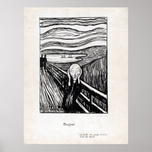 Poster Edvard Munch Ilustração O Gritar