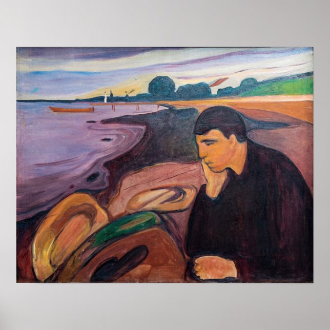 Poster Edvard Munch - Melancholy 1894 (Frente)