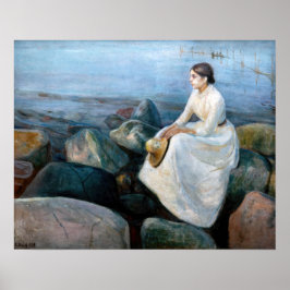 Poster Edvard Munch - Noite de Verão, Inger na Praia