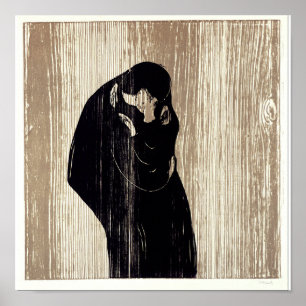 Poster Edvard Munch - O Beijo IV