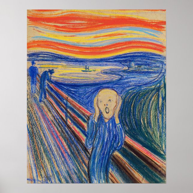 Poster Edvard Munch - O Gritar 1895 (Frente)