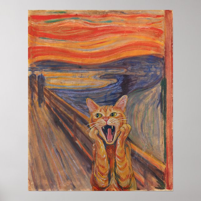 Poster Edvard Munch, O Gritar De Gato (Frente)