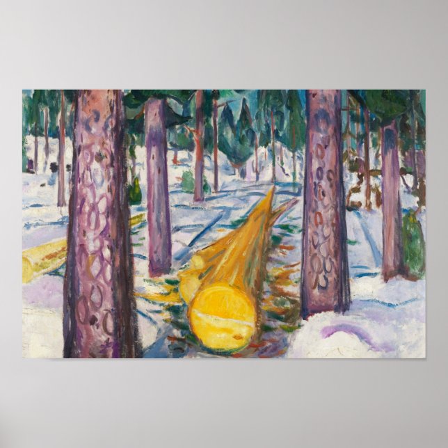 Póster Edvard Munch - O Log Amarelo (Frente)