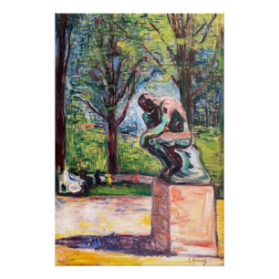 Póster Edvard Munch - O Pensador de Rodin