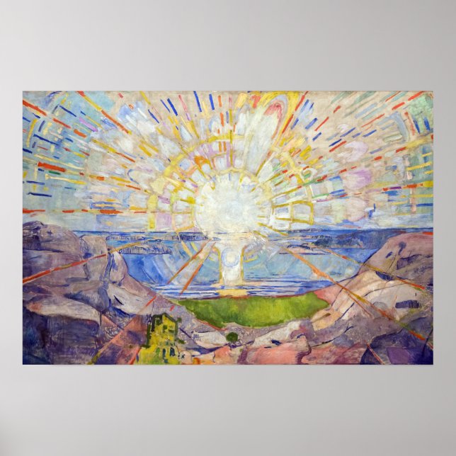 Poster Edvard Munch - O Sol 1911 (Frente)