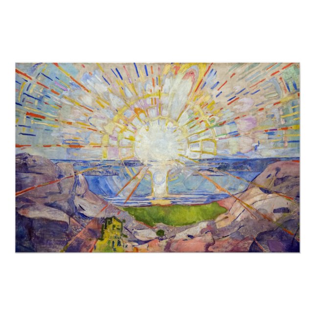 Póster Edvard Munch - O Sol 1911 (Frente)