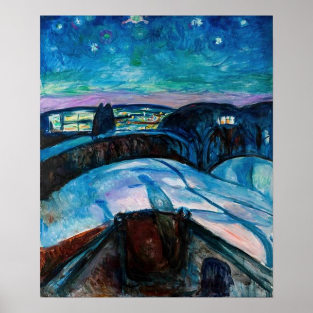 Poster Edvard Munch - Starry Night 1922 (Frente)