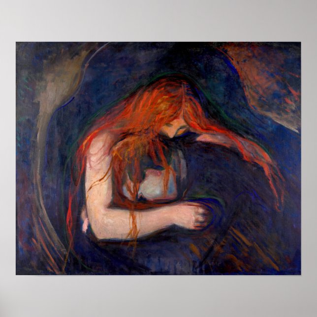 Poster Edvard Munch - Vampiro / Amor e Dor (Frente)