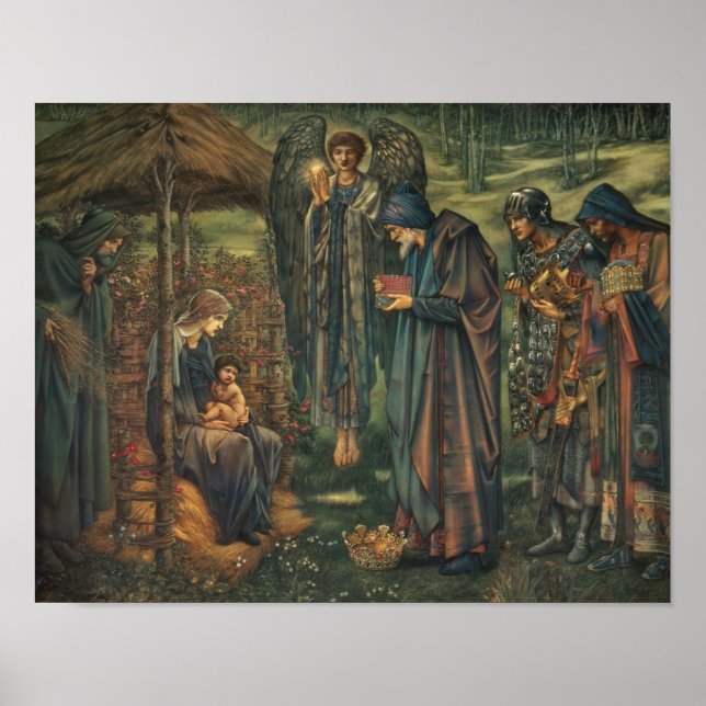 Póster Edward Burne-Jones - A Estrela de Belém (Frente)