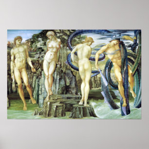 Póster Edward Burne-Jones Perseus e Andromeda